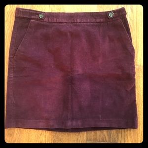 Corduroy mini skirt